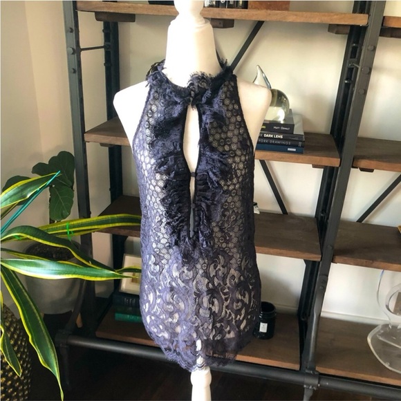 DVF Sleeveless Lace Top size 4 - Picture 2 of 8